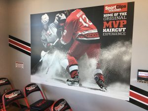 indoor lobby wall mural as seen in Altamonte Springs Sign Company.
